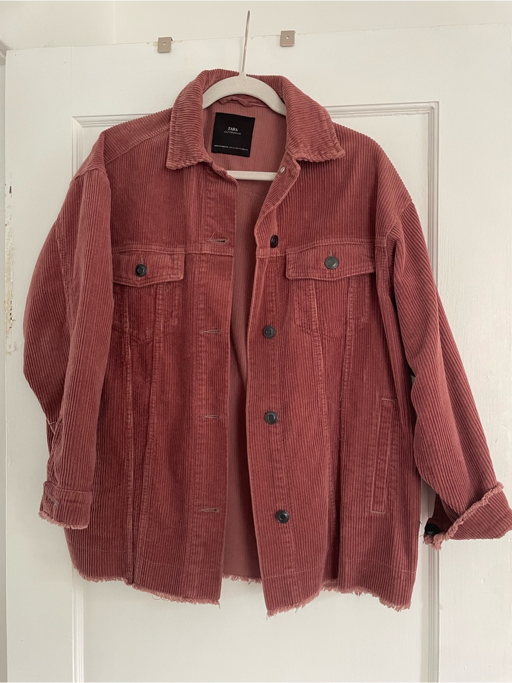 Zara Corduroy Shacket in Rose